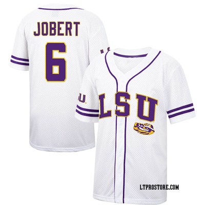 Brayden Jobert Replica White/Purple Youth LSU Tigers Colosseum