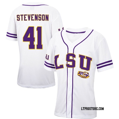 LSU Tigers Baseball Jersey Tommy White #47 National Champions NCAA College Stitched Purple