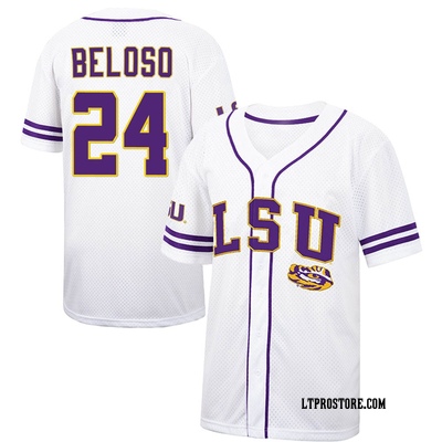 LSU Tigers Baseball Jersey Cade Beloso NCAA College Yellow Elite Alumni #24